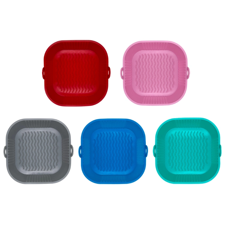 Reusable Air Fryer Silicone Liners Round Food Safe Non Stick Air Fryer Basket Silicone Kitchenware